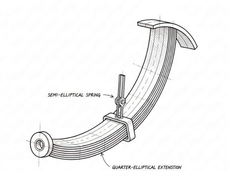 Three Quarter elliptical springs illustration 