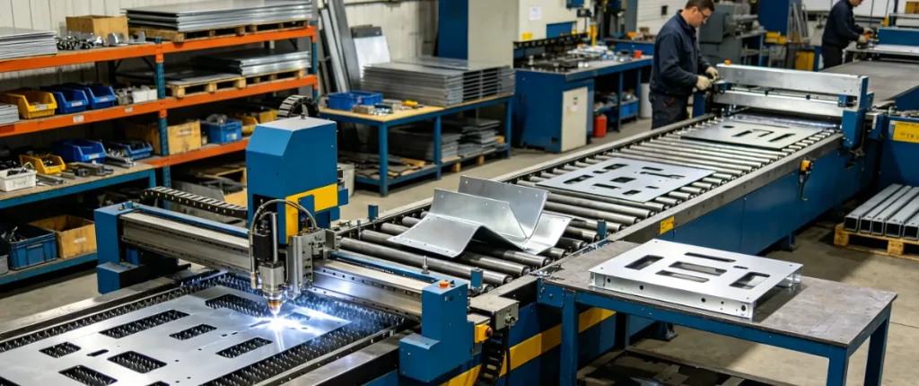 Sheet metal fabrication workflow