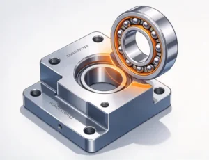 CNC-machined bearing housing bore