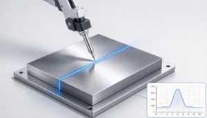 Surface roughness measurement on a machined part